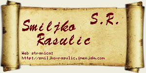 Smiljko Rasulić vizit kartica